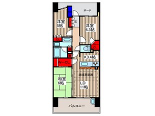 プラウド西大島(303)の物件間取画像